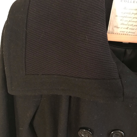 Black peacoat, oversized collar - Picture 4 of 7